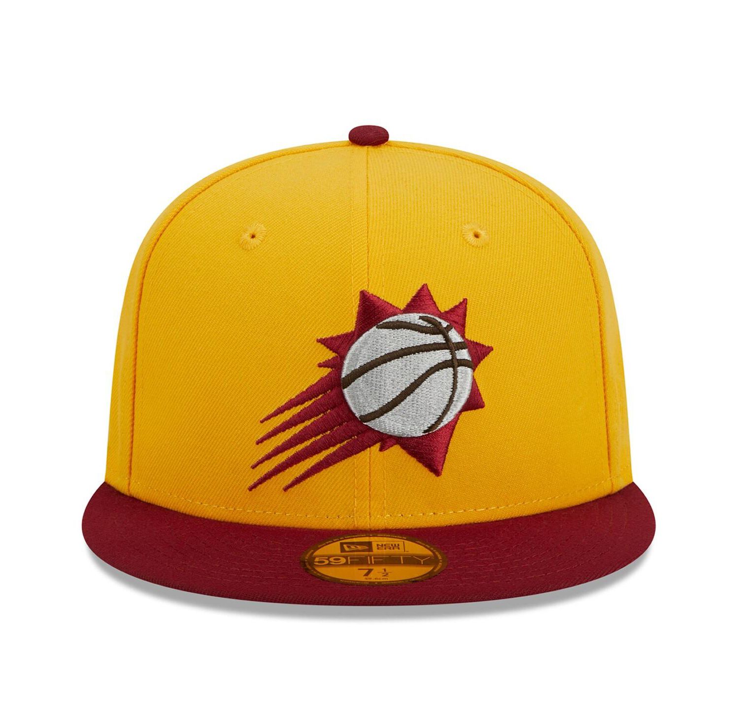Men's Yellow, Red Phoenix Suns Fall Leaves 2-Tone 59FIFTY Fitted Hat
