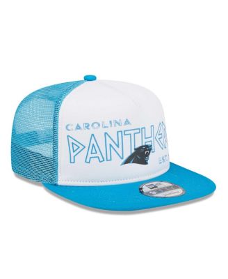 Men's White, Blue Carolina Panthers Banger 9FIFTY Trucker Snapback Hat