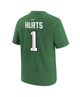 Little Boys and Girls Jalen Hurts Kelly Green Philadelphia Eagles Player Name and Number T-shirt