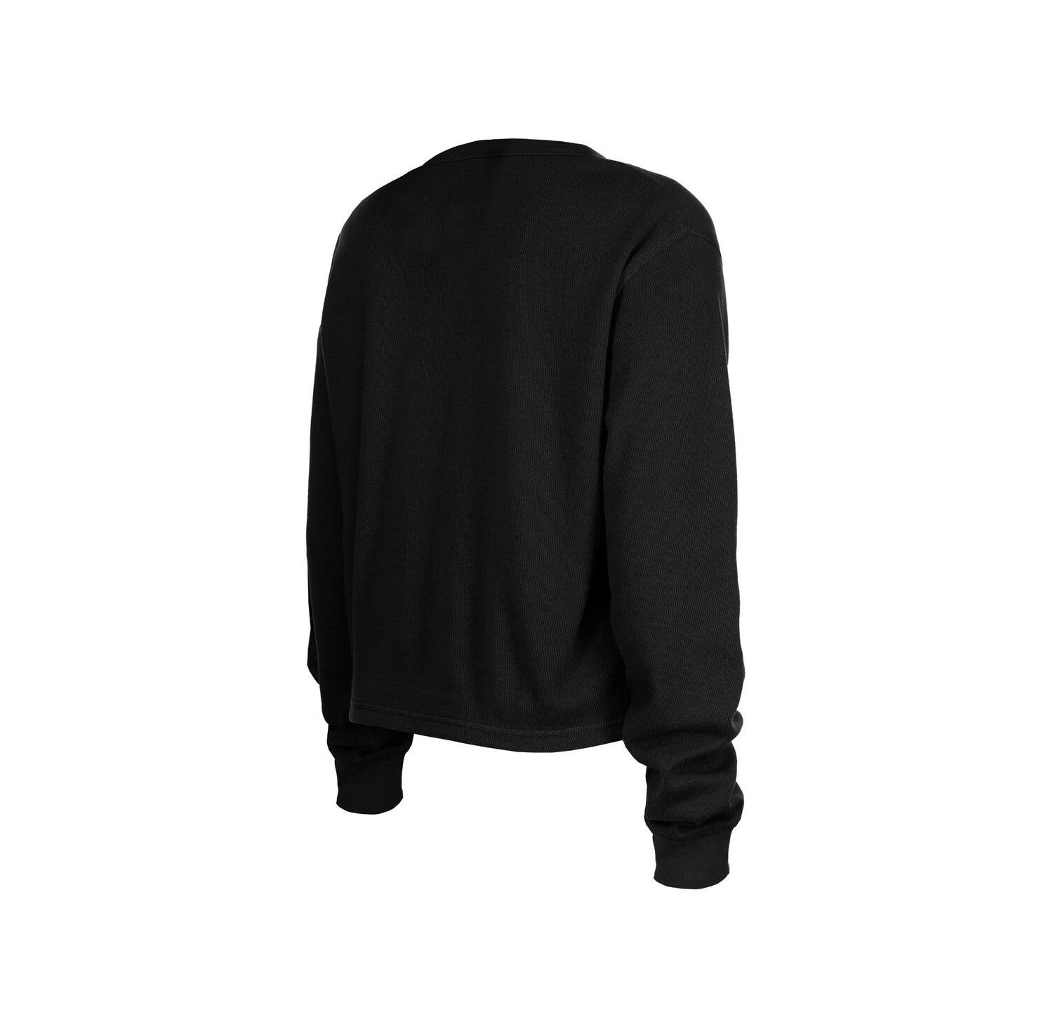 Women's Black Las Vegas Raiders Thermal Crop Long Sleeve T-shirt