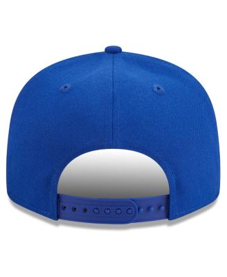 Men's Royal Philadelphia 76ers Golden Tall Text 9FIFTY Snapback Hat