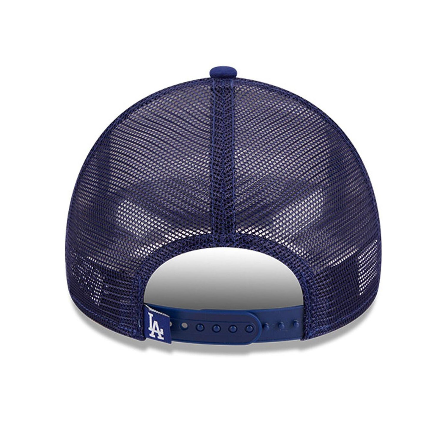 Men's White, Royal Los Angeles Dodgers Stacked A-Frame Trucker 9FORTY Adjustable Hat