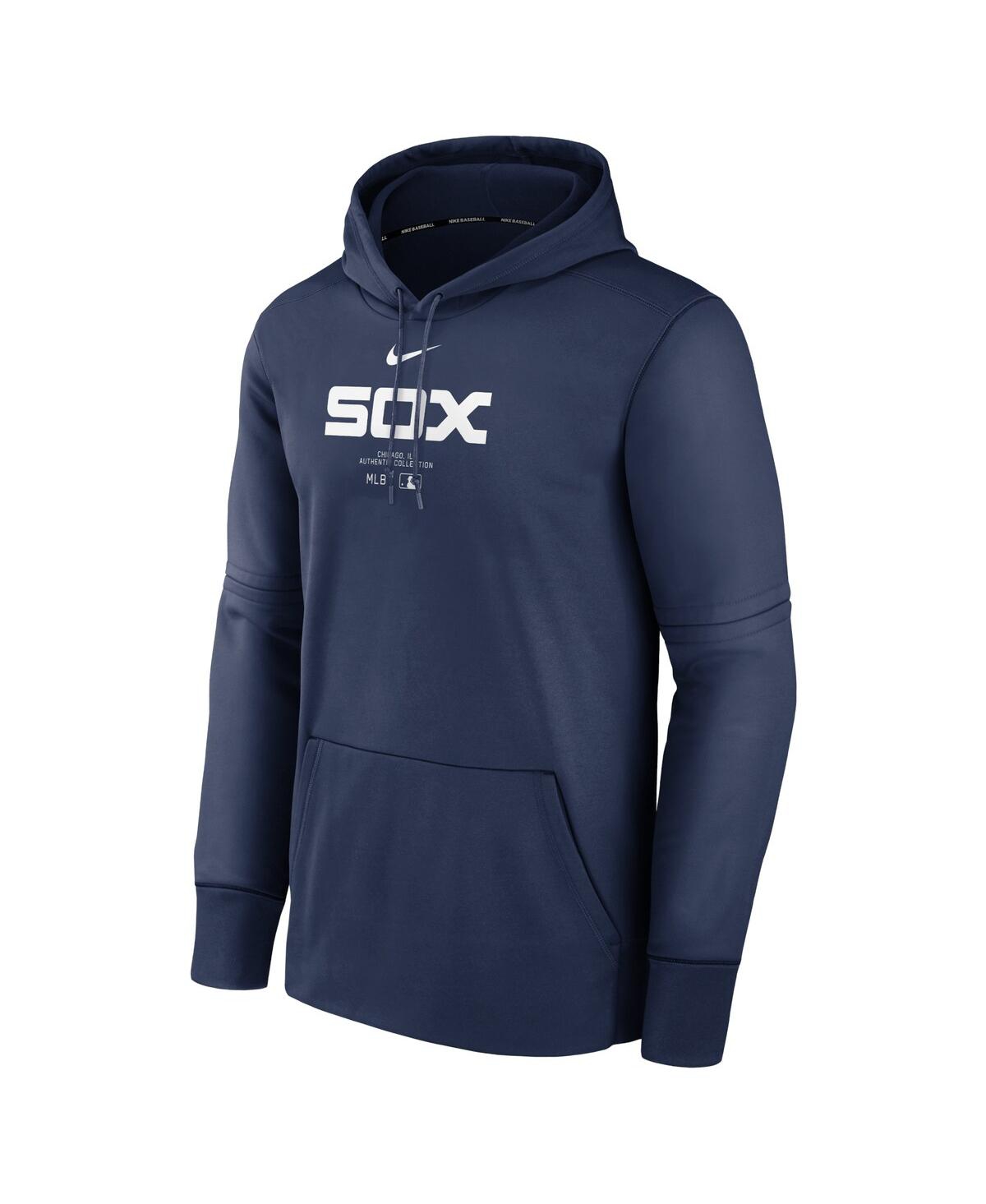 Men's NikeChicago White Sox Authentic Collection Practice Performance Pullover Hoodie - Navy