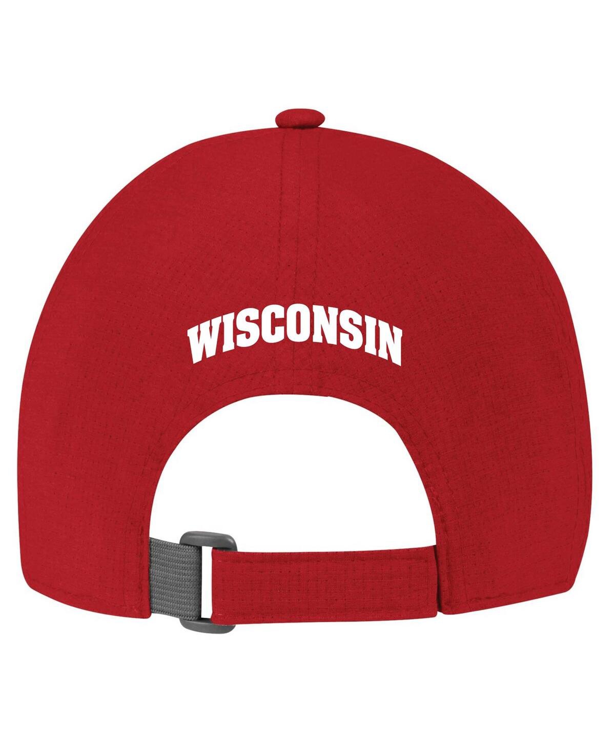 Shop Under Armour Women's  Red Wisconsin Badgers Logo Adjustable Hat