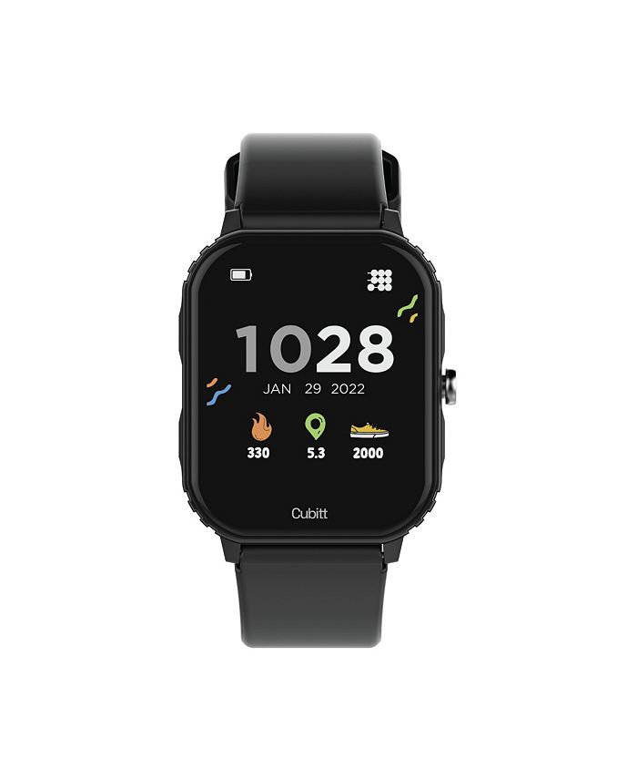 Cubitt Teens Smart watch / Fitness Tracker Rubber Strap for Boys and Girls - Black