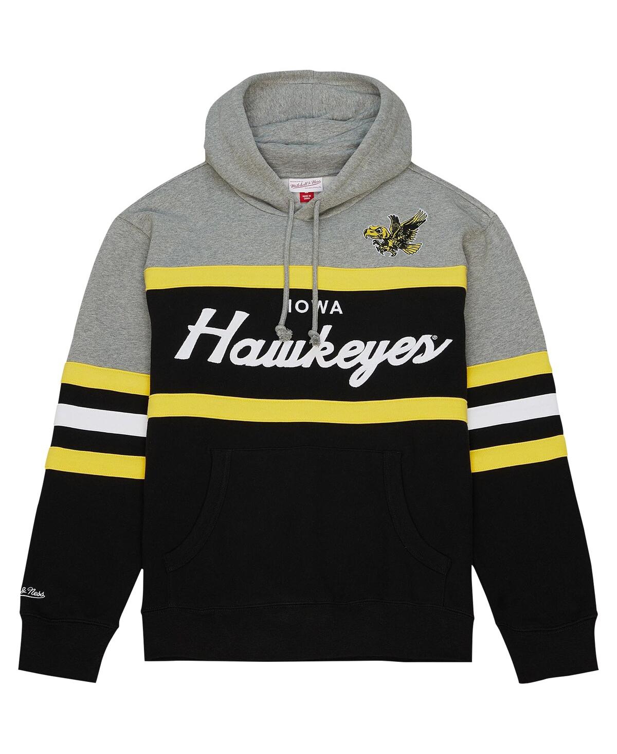 Mitchell & Ness Men's  Black Iowa Hawkeyes Head Coach Pullover Hoodie In Black