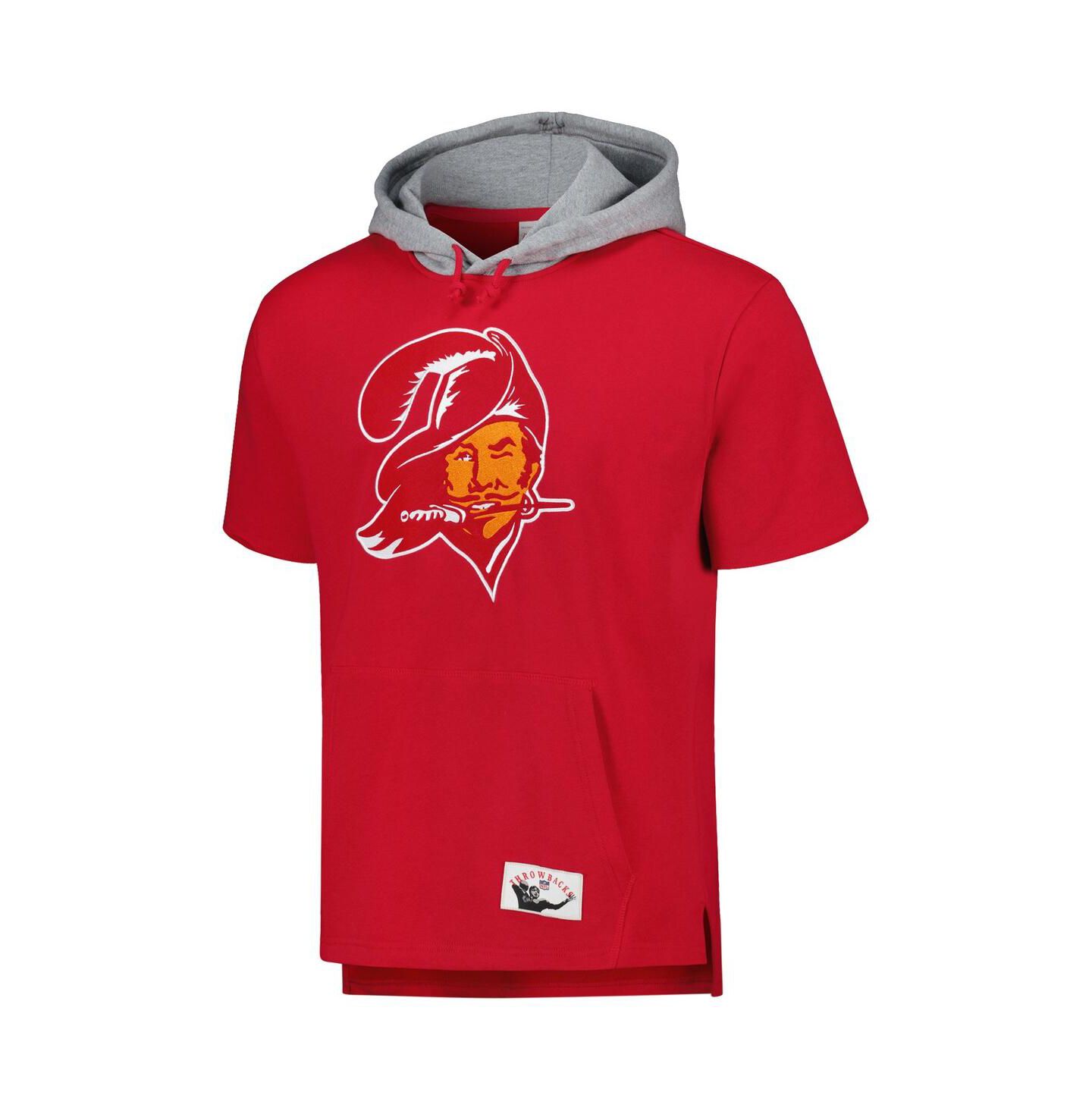 Мужское худи Mitchell & Ness Red Tampa Bay Buccaneers Postgame Short Sleeve — фото 2