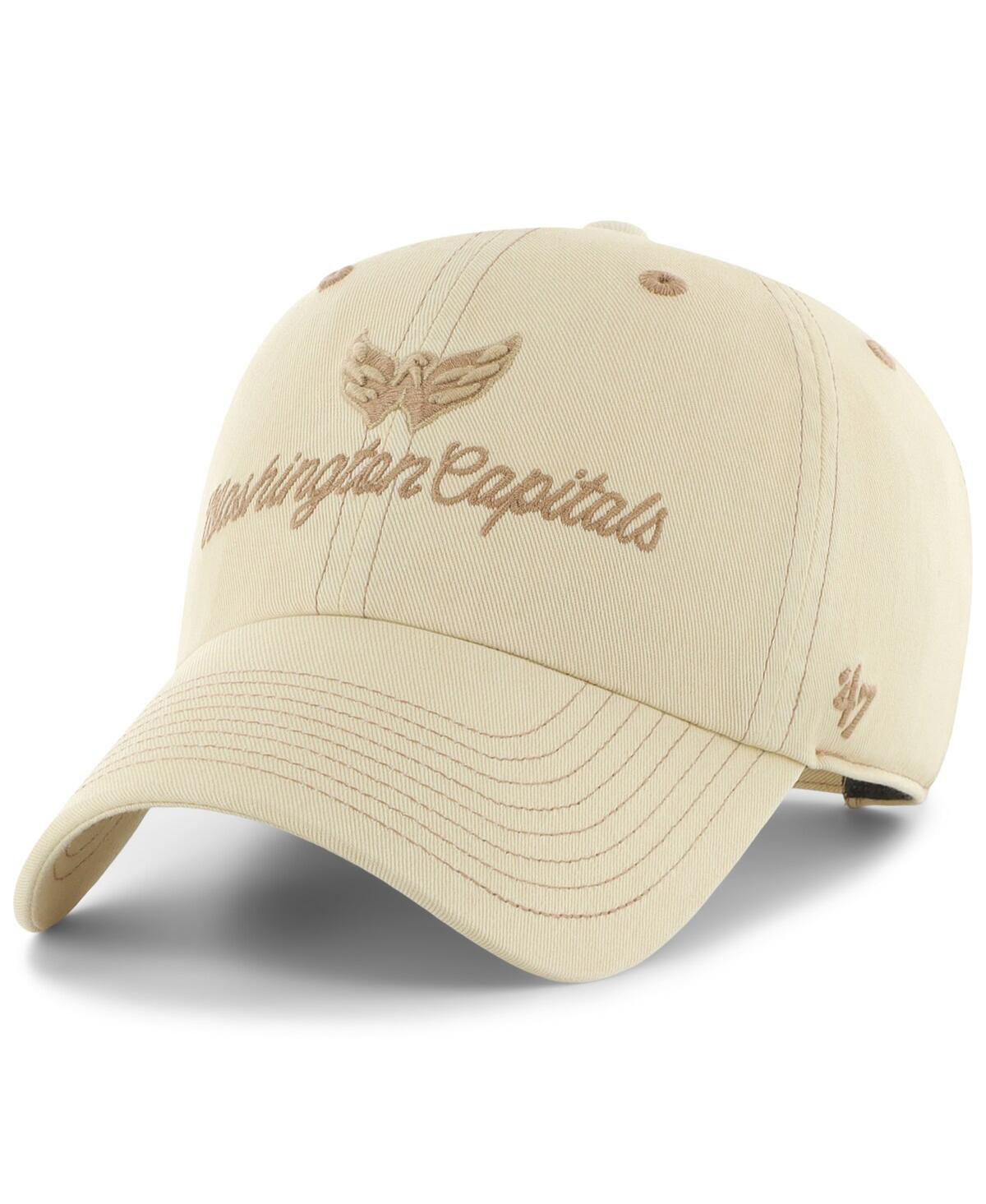 Shop 47 Brand Women's ' Cream Washington Capitals Haze Clean Up Adjustable Hat