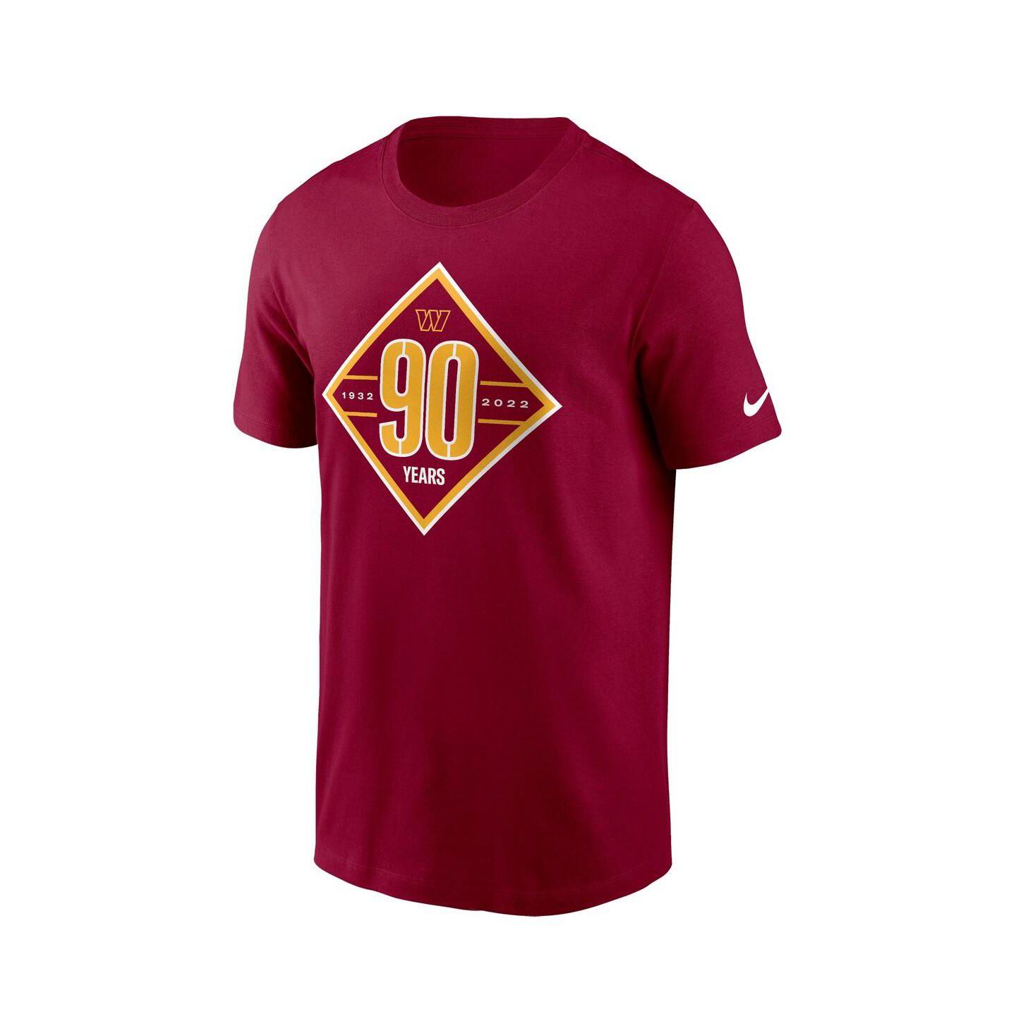 Мужская футболка Nike Burgundy Washington Commanders 90th Anniversary — фото 2