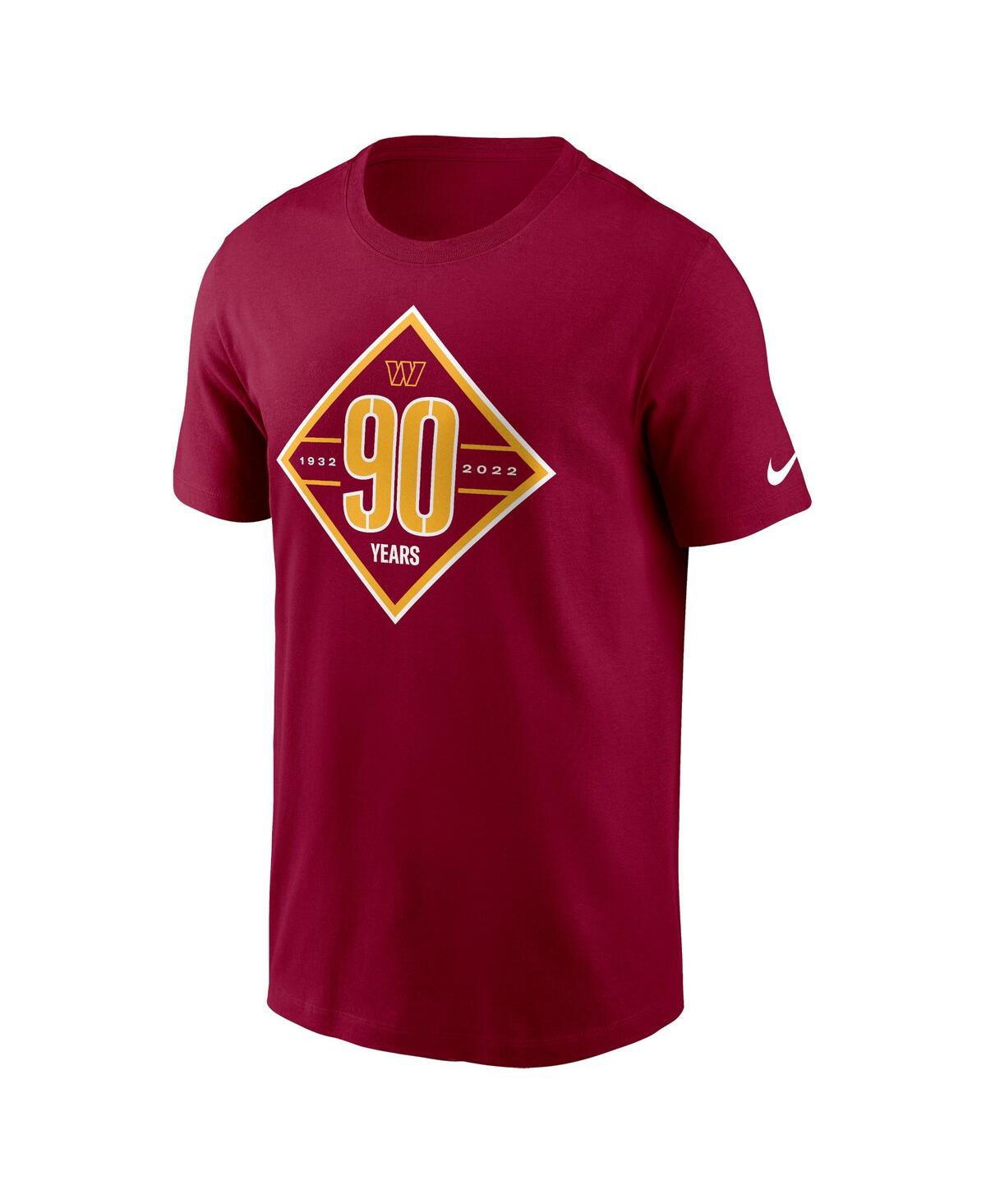 Shop Nike Men's  Burgundy Washington Commanders 90th Anniversary T-shirt