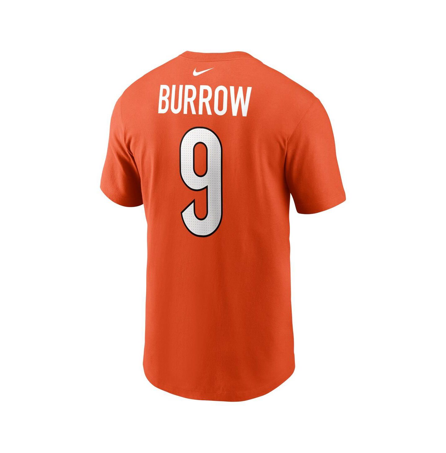 Мужская футболка Nike Joe Burrow Orange Cincinnati Bengals Player Name and Number — фото 2