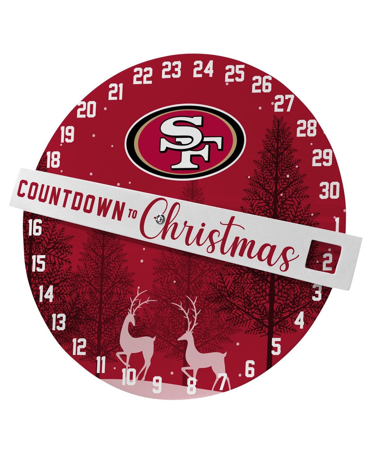 Shop Pegasus Home Fashions Pegasus San Francisco 49ers Countdown To Christmas Wall Sign In Multi