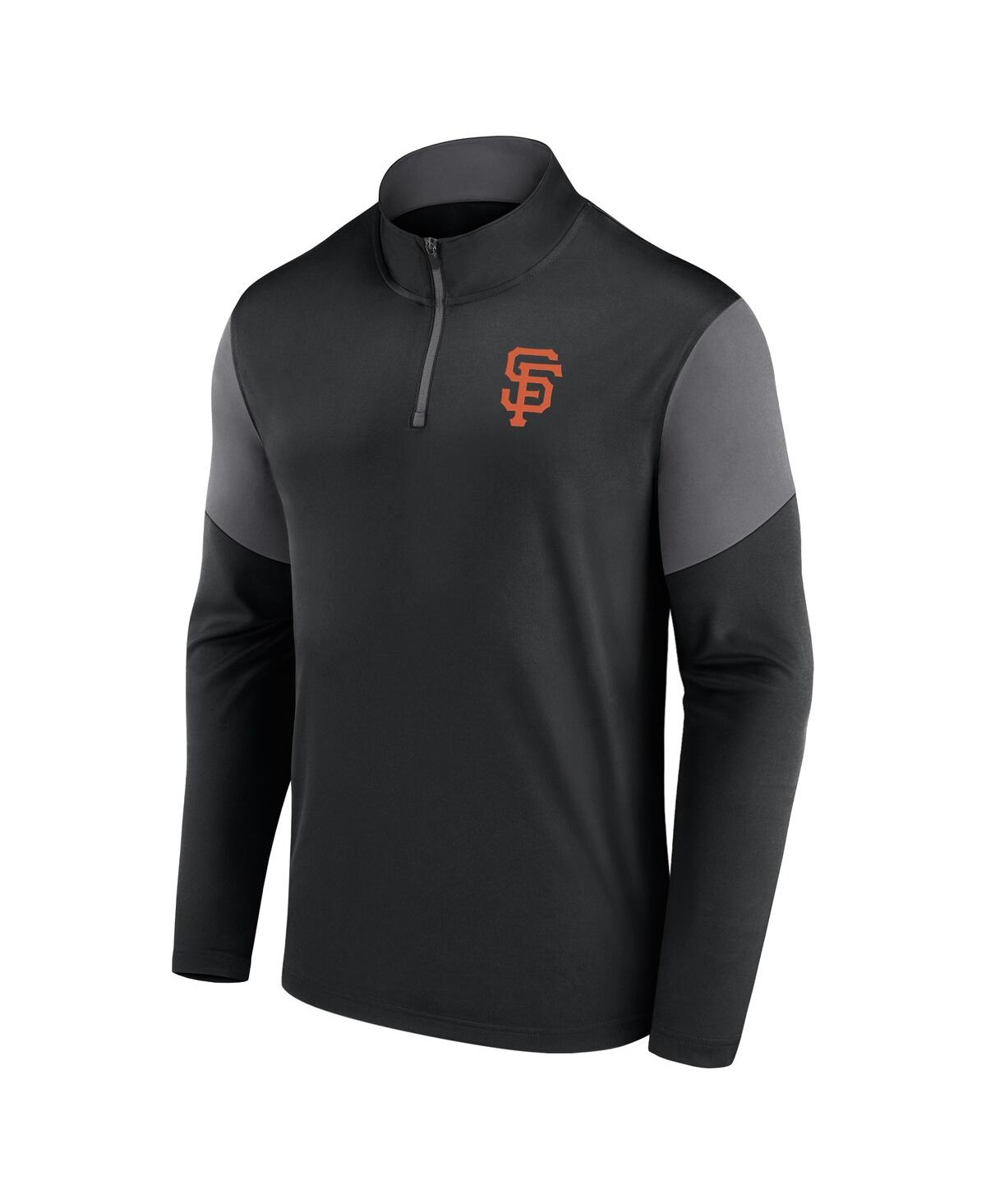 Men's FanaticsSan Francisco Giants Logo Quarter-Zip Top - Black