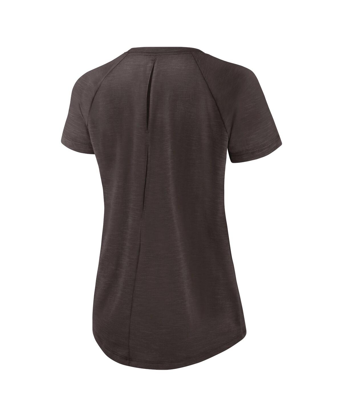 Nike White/heather Scarlet Cleveland Browns Back Slit Lightweight Fashion T-shirt In White,heather Scarlet