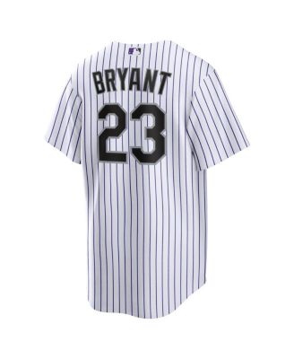 Men's Kris Bryant White, Purple Colorado Rockies Replica Player Jersey