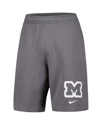 Men's Gray Michigan Wolverines Fleece Shorts