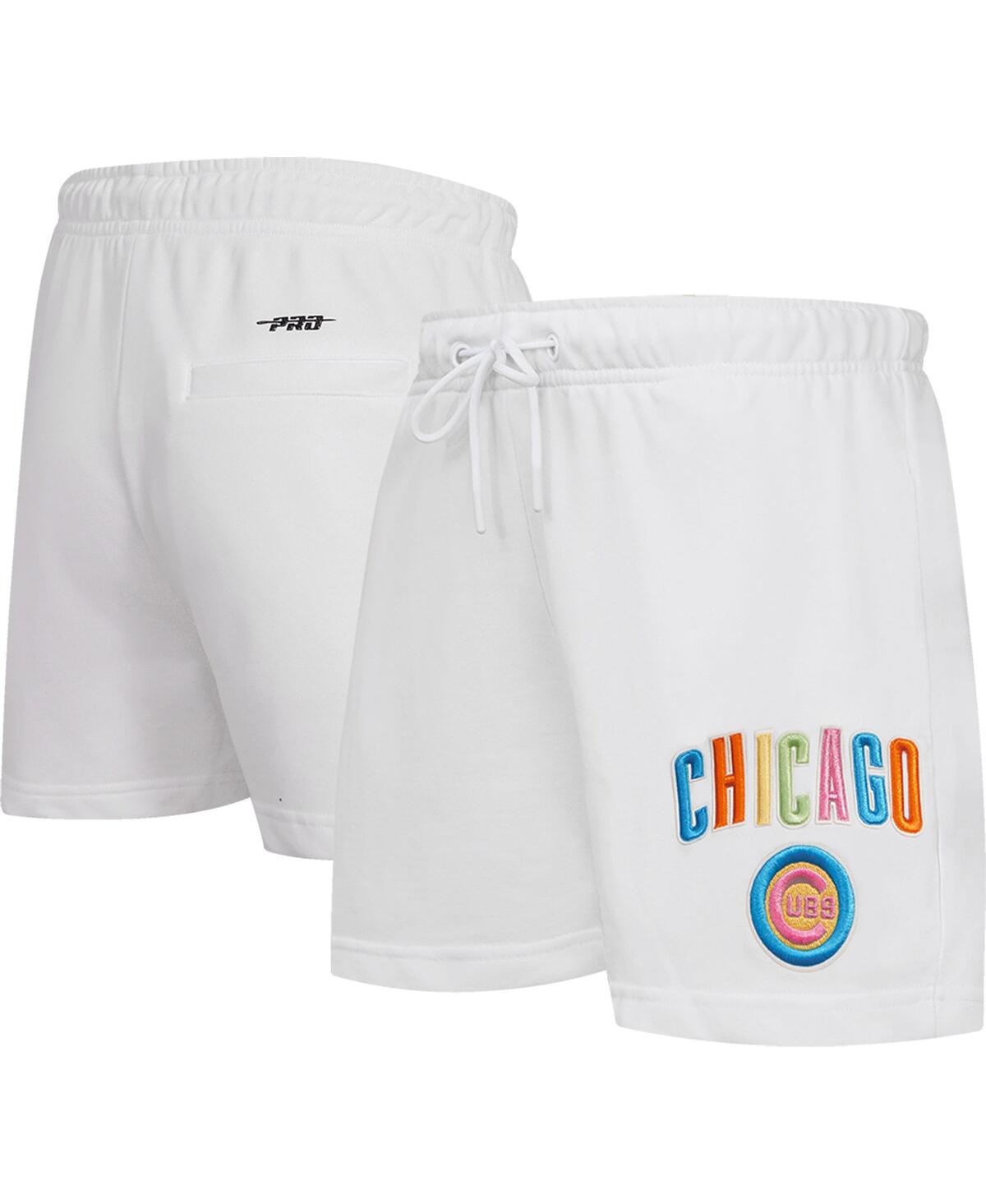 Shop Pro Standard Women's  White Chicago Cubs Washed Neon Shorts