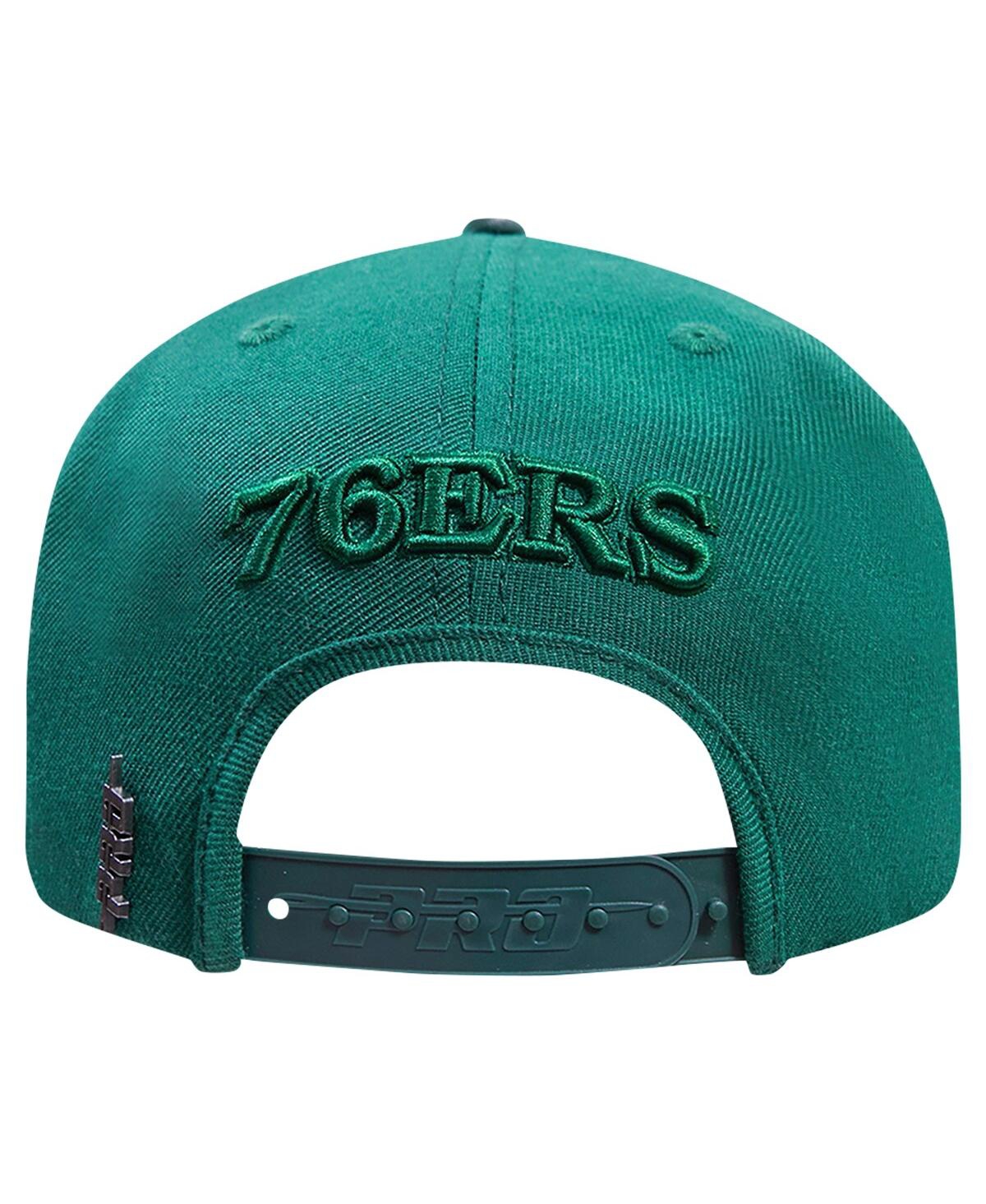 Shop Pro Standard Men's  Forest Green Philadelphia 76ers Tonal Logo Snapback Hat