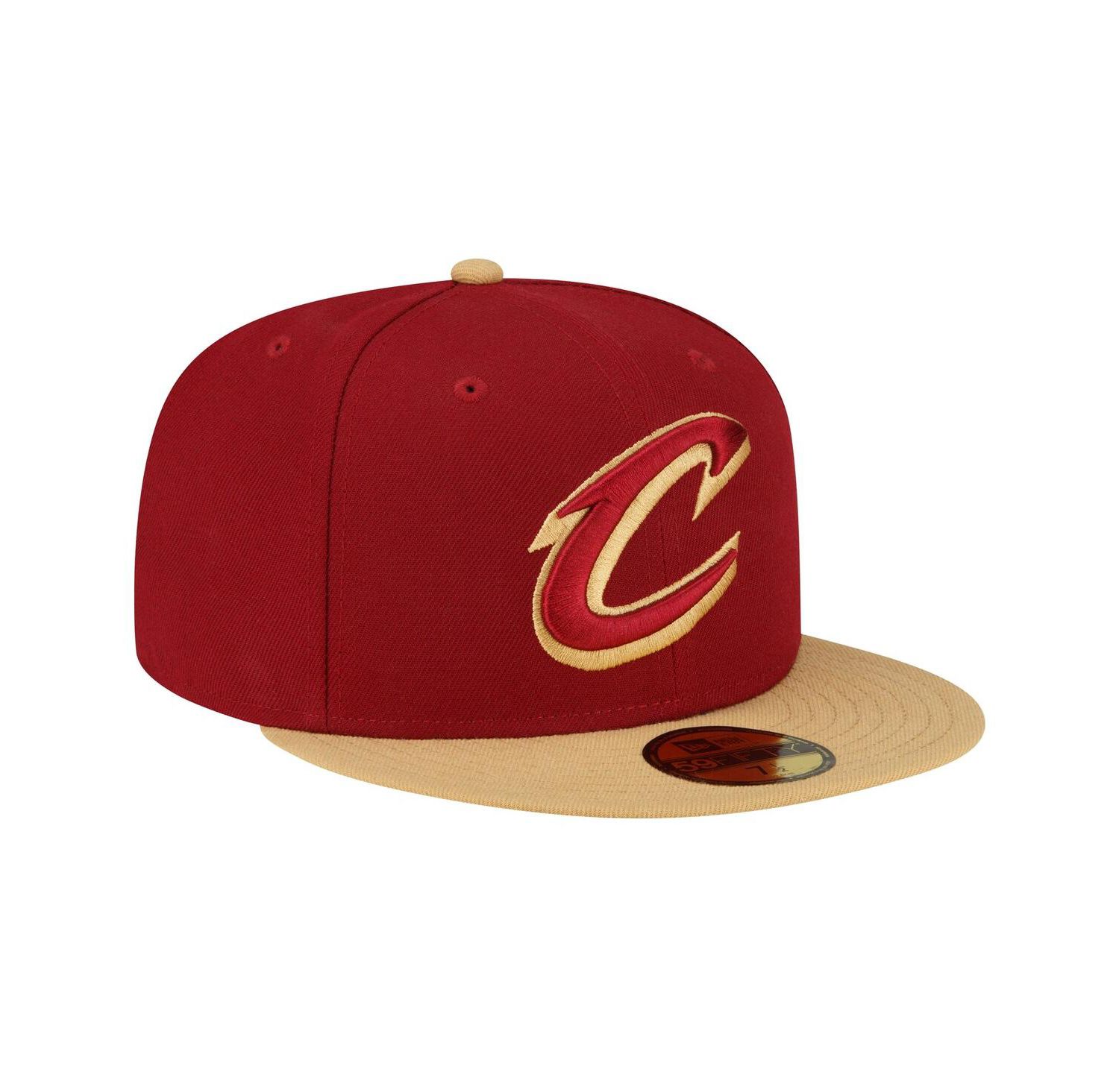 Men's Wine, Gold Cleveland Cavaliers 2-Tone 59FIFTY Fitted Hat