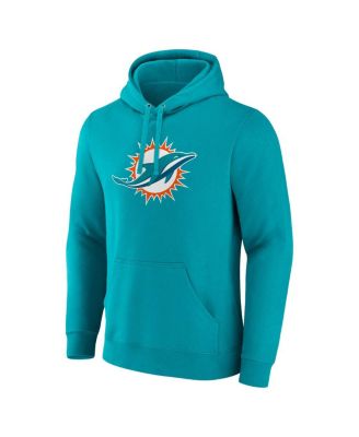 Men's Aqua Miami Dolphins Primary Logo Fleece Pullover Hoodie
