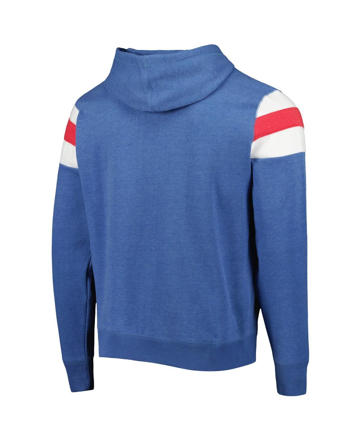 Men's '47 Brand HeatheredDistressed Buffalo Bills Premier Nico Pullover Hoodie - Royal