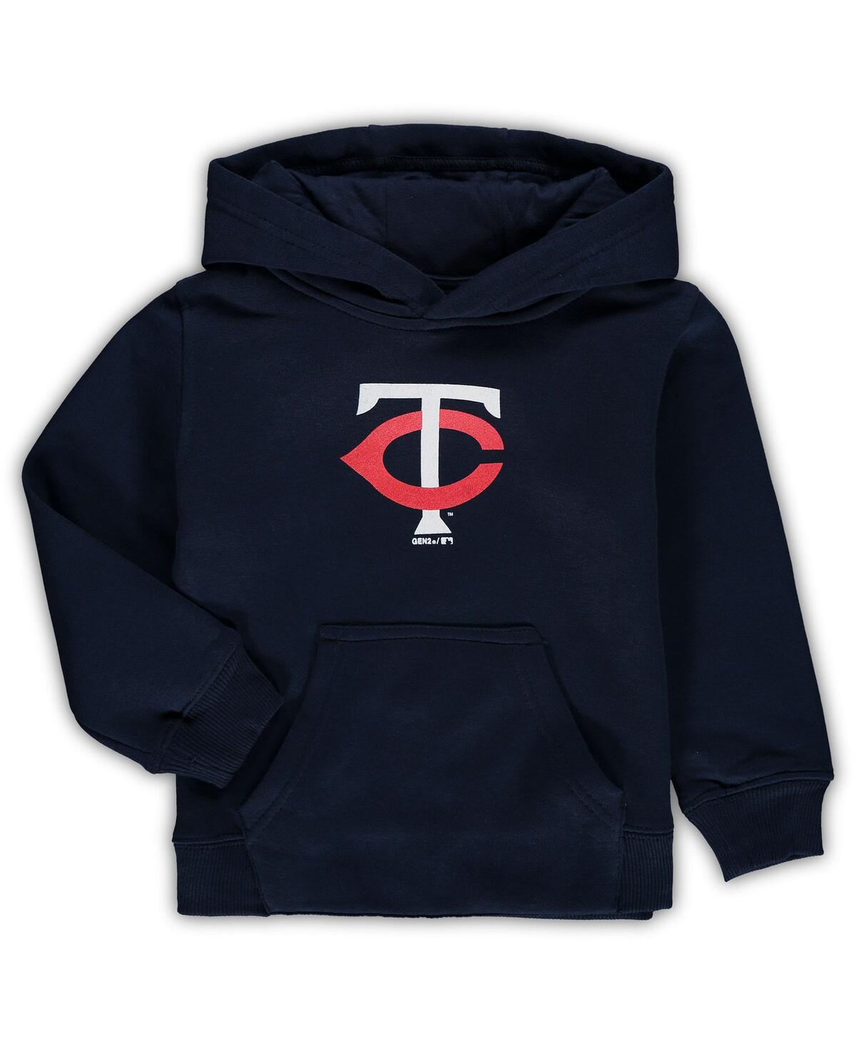Outerstuff Toddler Boys And Girls Navy Minnesota Twins Primary Logo Pullover Hoodie In Navy