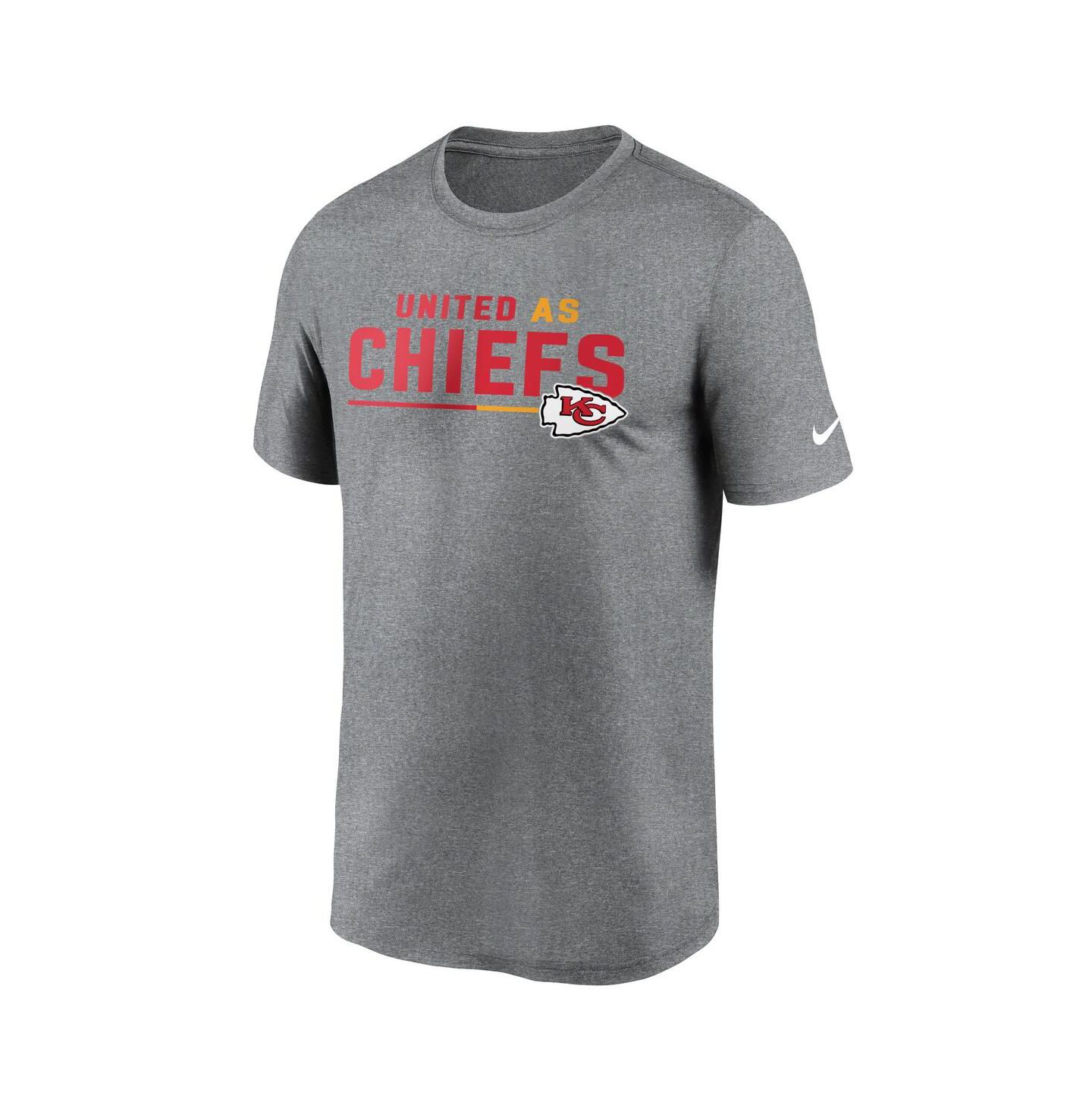 Мужская футболка Nike Heather Gray Kansas City Chiefs Legend Team Shoutout Performance — фото 3