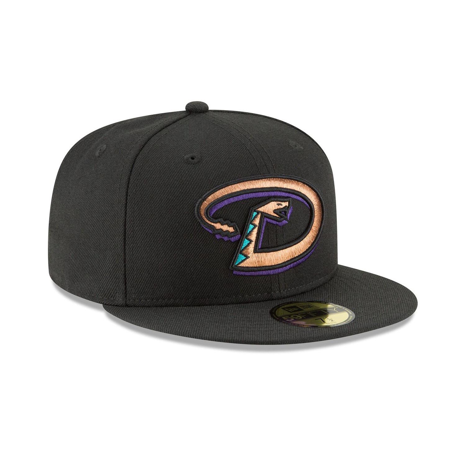 Men's Black Arizona Diamondbacks Cooperstown Collection Wool 59FIFTY Fitted Hat