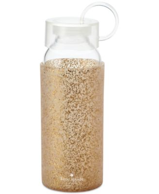 kate spade new york - KSNY Glass Water Bottle Gold Glitter