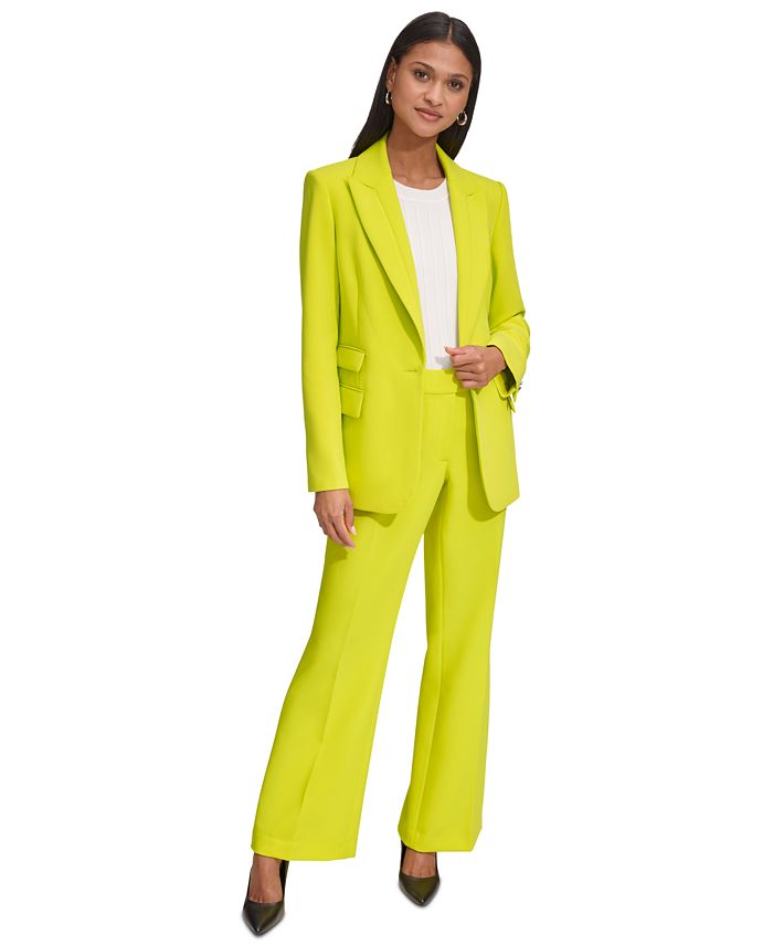  Yellow Peak Lapel Women Pantsuits Women's Blazer