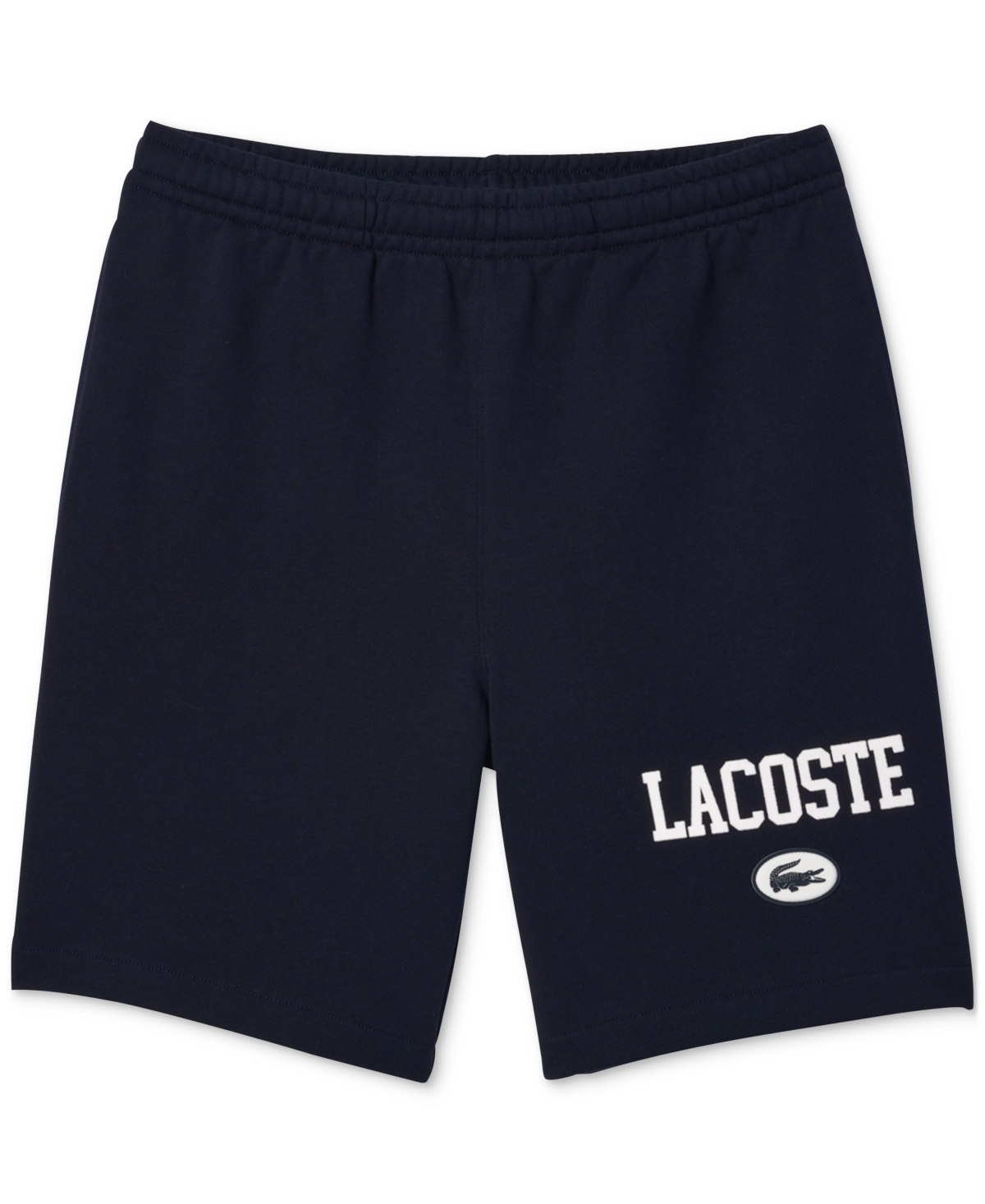 Lacoste Men's Elastic Waist 8" Pull-on Shorts In Hde Abysm