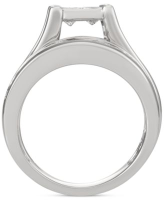 Diamond Princess Quad Channel Bridal Set (2 ct. t.w.) in 14k White Gold