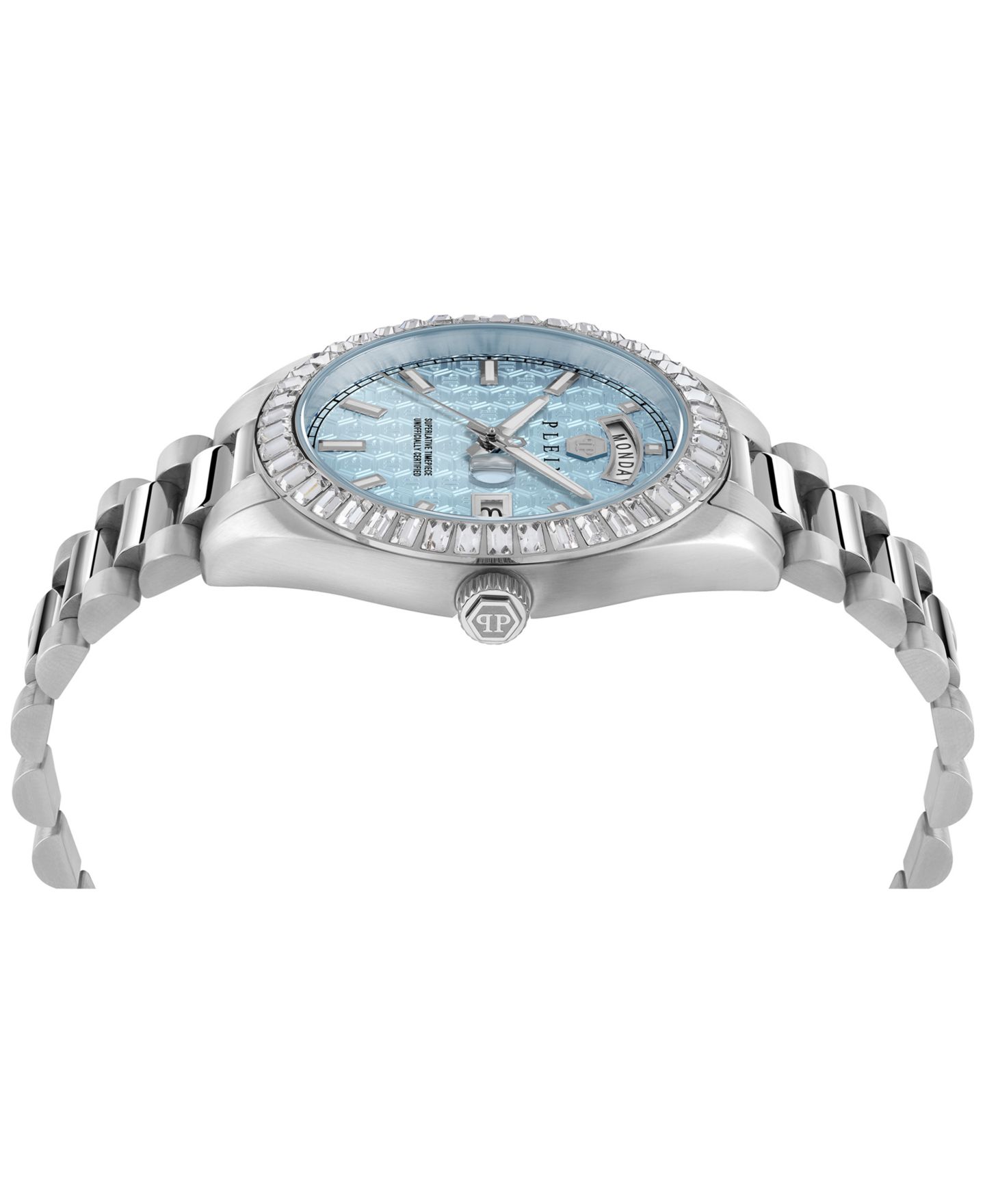 Мужские часы Philipp Plein Date Superlative Stainless Steel Bracelet Watch 42mm — фото 2