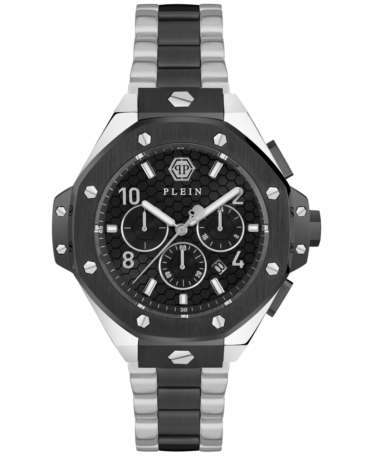 Philipp Plein Men's Chronograph Two-tone Stainless Steel Bracelet Watch 46mm In Two Tone