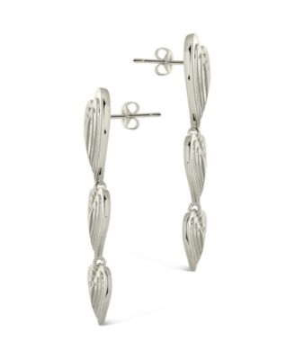 Silver-Tone or Gold-Tone Beating Heart Drop Studs