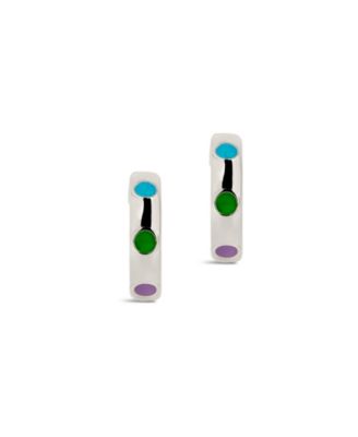 Gold-Tone or Silver-Tone Colorful Enamel Enamel Accent Ear Cuff Set Of 2