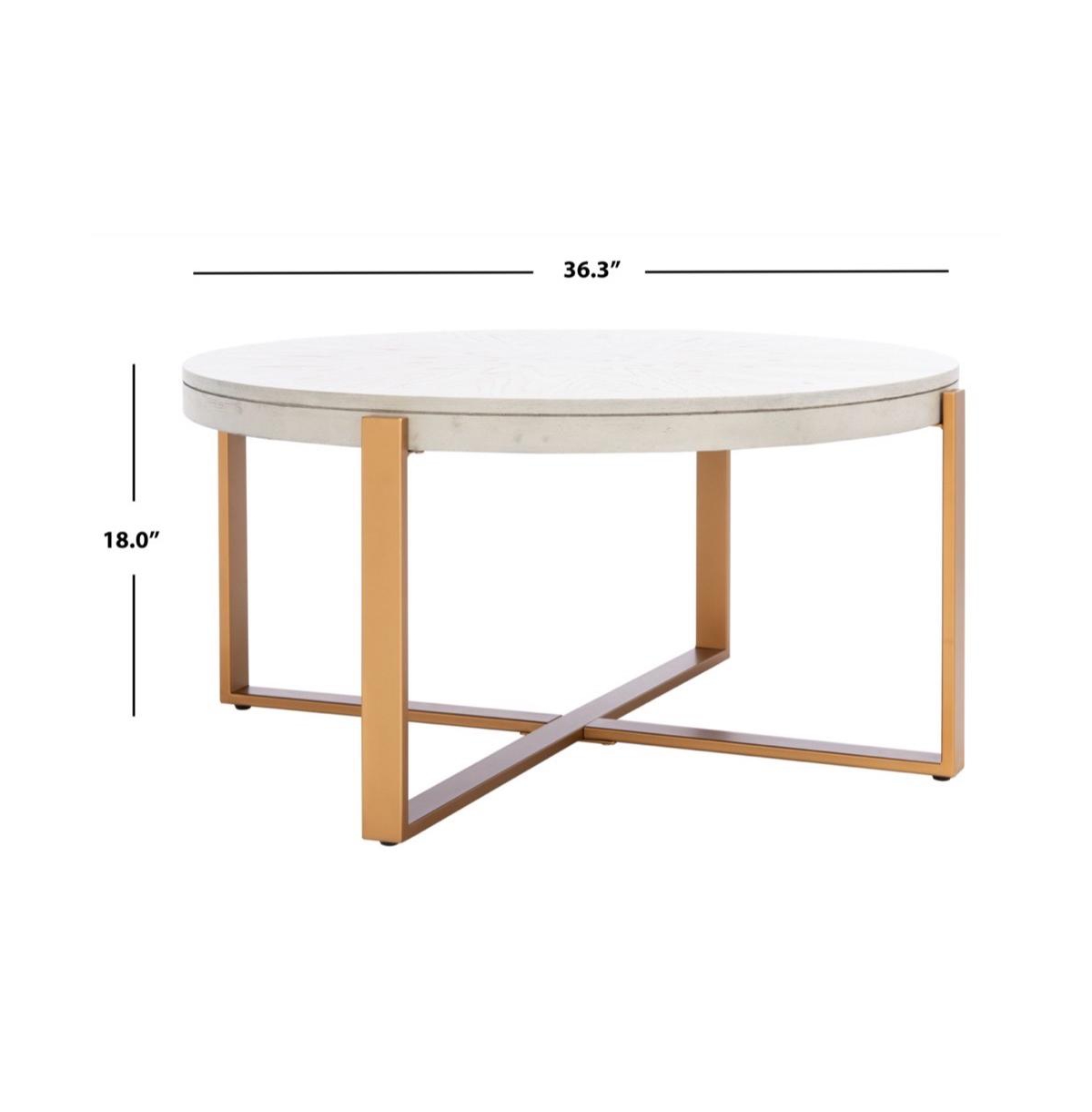 Navya Round Coffee Table -gold