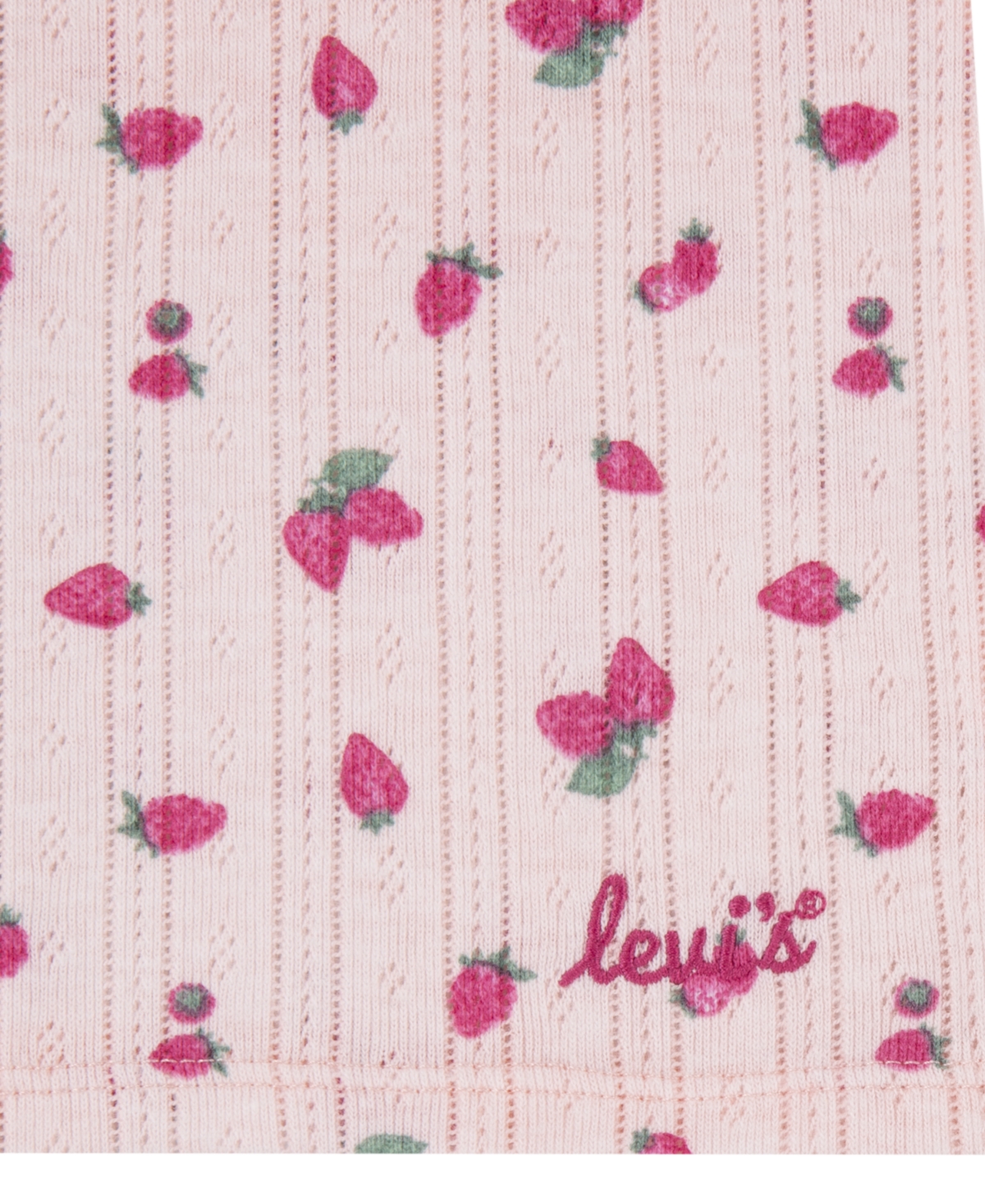 Levi's Little Girls Ribbed Ditsy Cap Sleeve Top