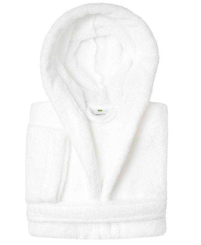Linum Home Kids Super Plush Double Brushed Hooded Polyester Bathrobe Macy's