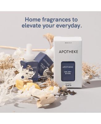 Apotheke Home Scent Refill - Earl Grey Bitters - Smart Home Air Diffuser Fragrance - Up to 120-Hours of Luxury Fragrance per Refill - Household Essential - Clean & Safe Diffuser Fragrance - 2 Pack
