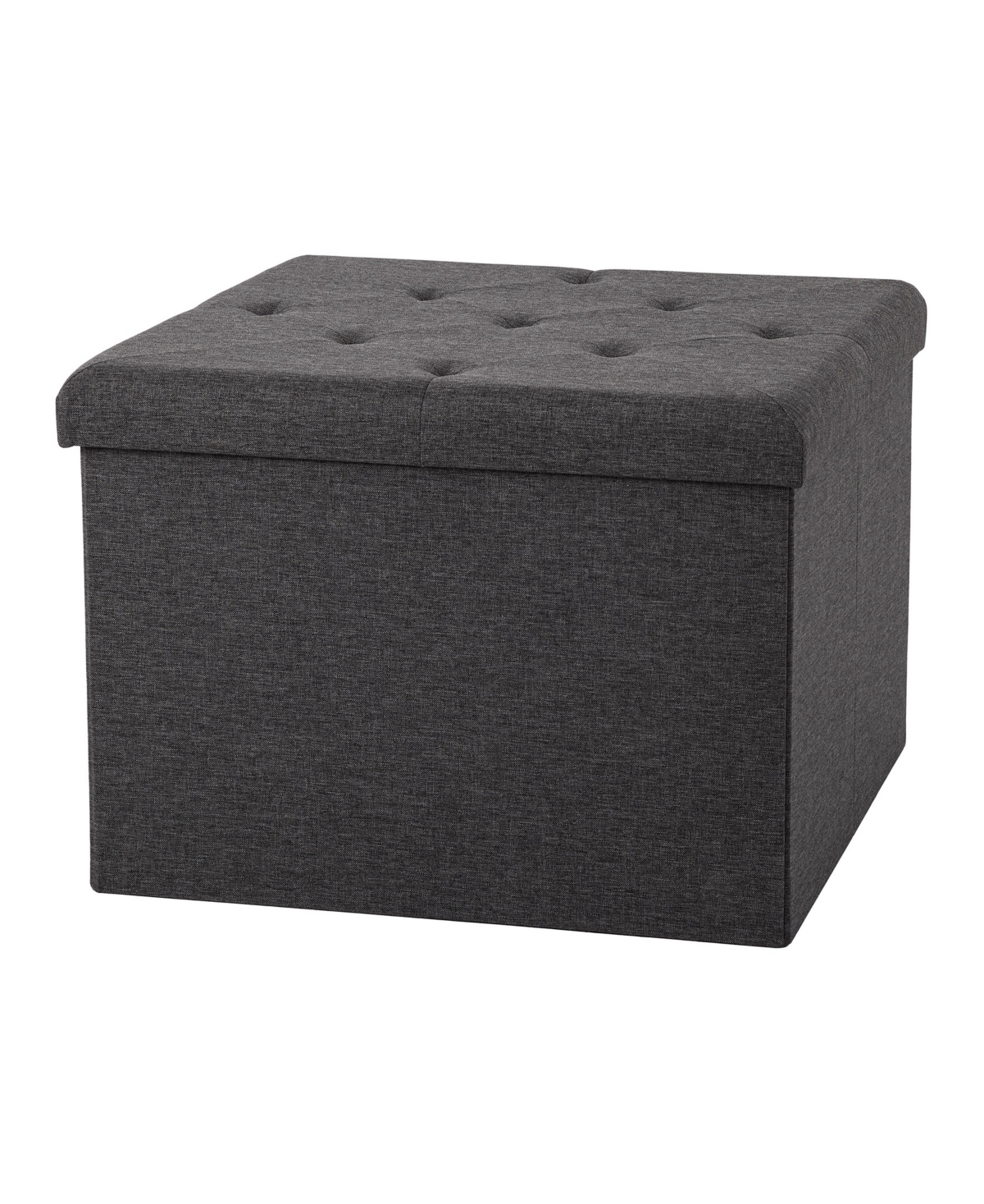 Shop Seville Classics Xl Square Storage Ottoman In Modern Gray