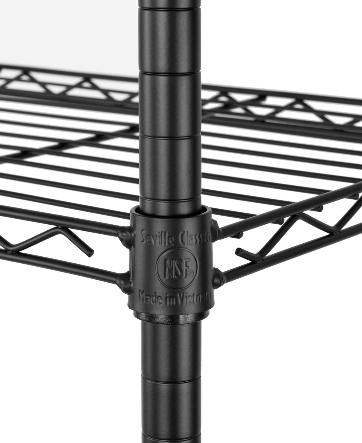 Shop Seville Classics Ultradurable 4-tier Nsf Steel Wire Shelving System In Black