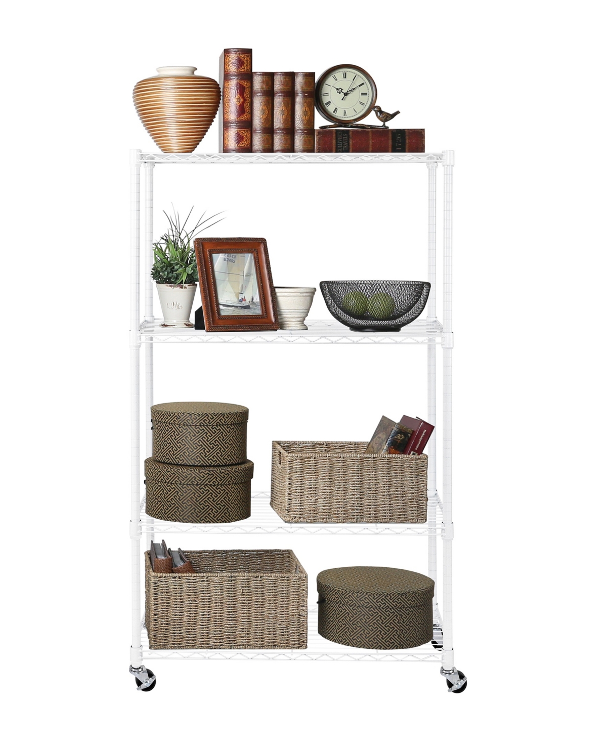 Shop Seville Classics Ultradurable 4-tier Nsf Steel Wire Shelving System In White