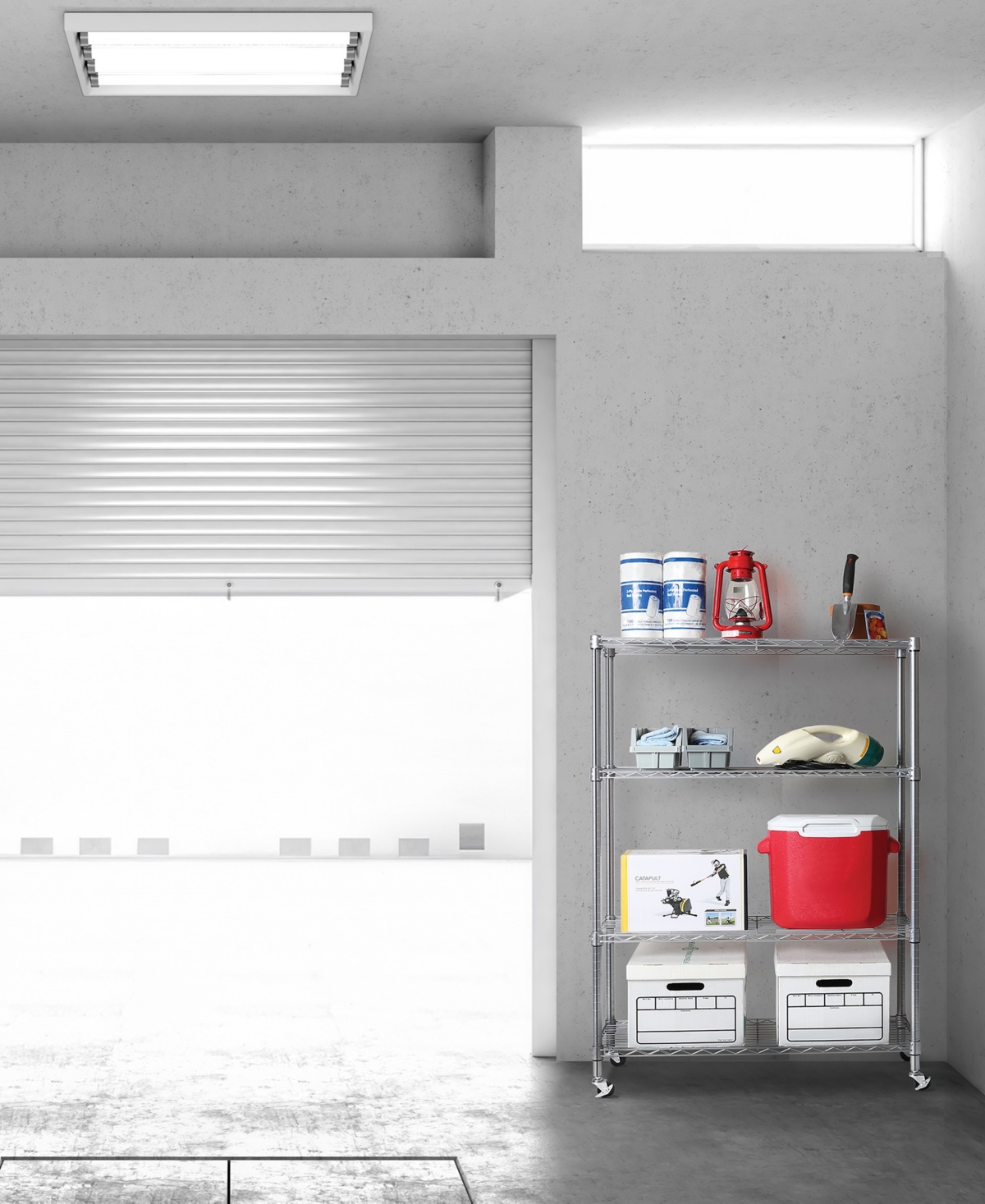 Seville Classics Ultradurable 4-tier Nsf Steel Wire Shelving System In Silver