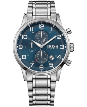 UPC 885997150989 product image for Hugo Boss Men's Chronograph Boss Black Aeroliner Stainless Steel Bracelet Watch  | upcitemdb.com
