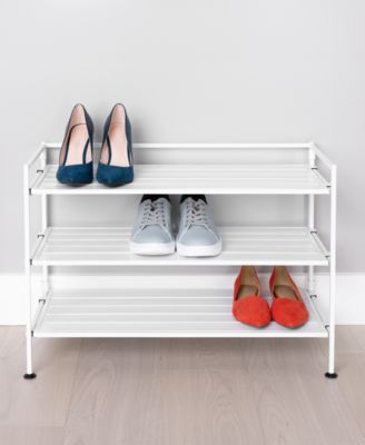 HOME 3-Tier Resin Slatted Shoe Rack
