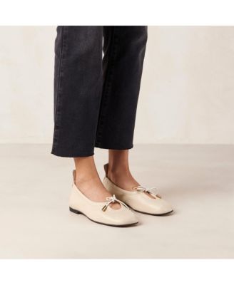 S100303-02 Rosalind Brown Leather Ballet Flats