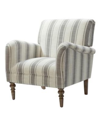 Erdahl Contemporary Arm Chair Stripe with wooden legs