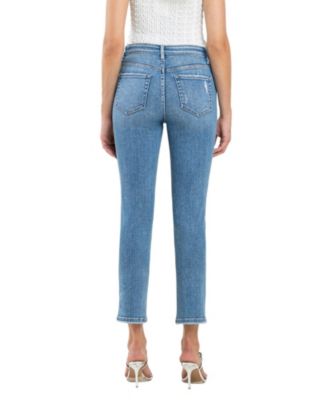 Women's High Rise Slim Straight Jeans