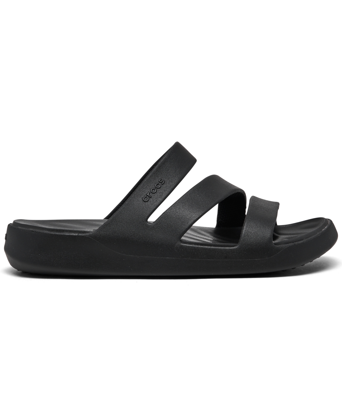 Crocs Women's Getaway Casual Strappy Sandals From Finish Line In Black